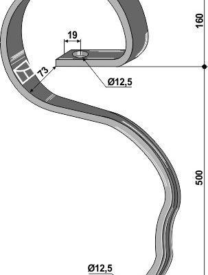 Elastic tine