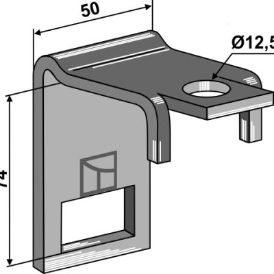 Clamp for  tine 32x12 with reinforcing spring 32x10
