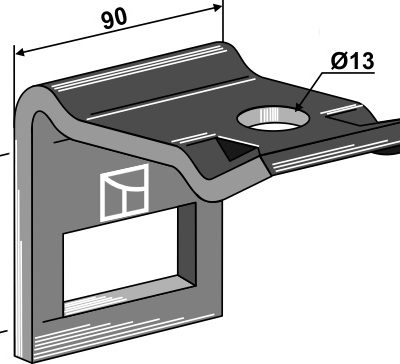 Clamp for tine 65x10