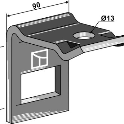 Clamp for tine 65x12