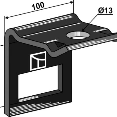 Clamp for tine 70x12