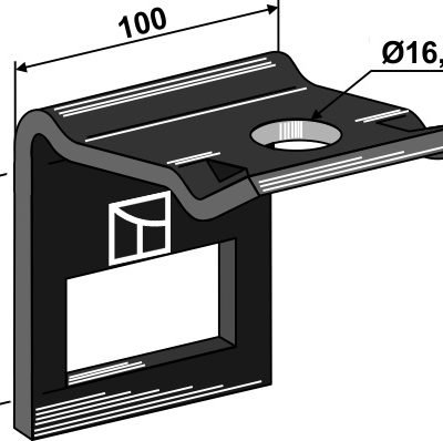 Clamp for tine 70x12