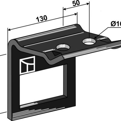 Clamp for  tine 90x13  with reinforcing spring 90x11