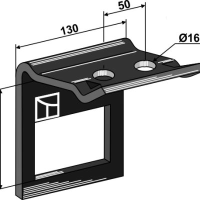 Clamp for  tine 90x13  with reinforcing spring 90x11
