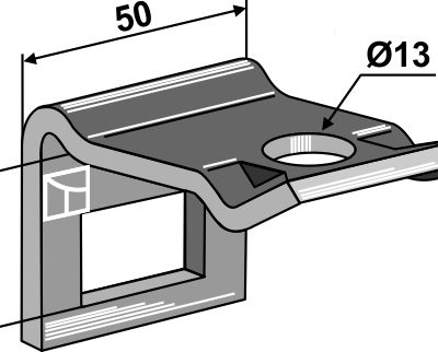 Clamp for  tine 32x10 with reinforcing spring 32x10
