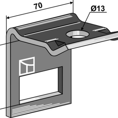 Clamps for tine 45x12 with reinforcing spring 45x10