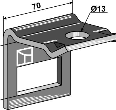 Clamp for tine 45x10