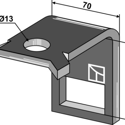 Clamp for  tine 45x10