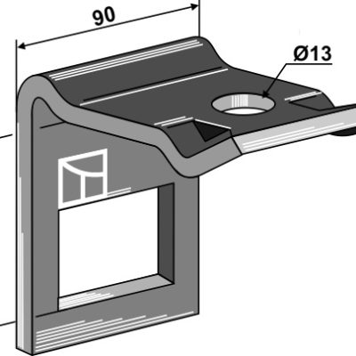 Clamp for tine 60x10