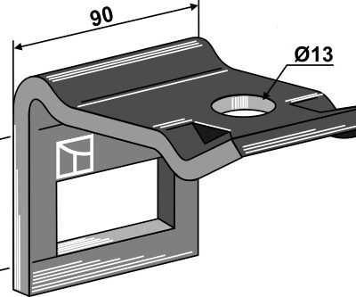 Clamp for tine 60x12