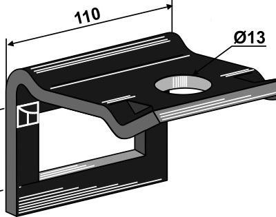 Clamp for  tine 80x10