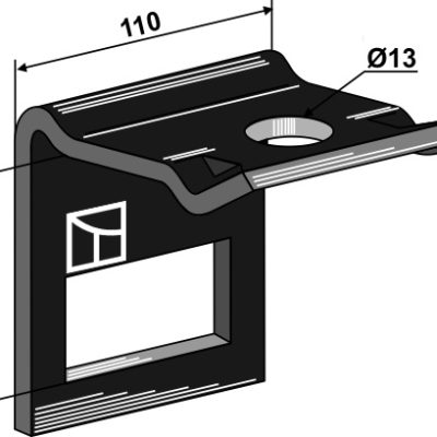 Clamp for tine 80x10