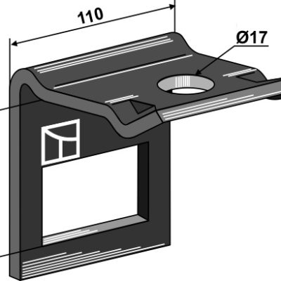 Clamp for  tine 80x12 with reinforcing spring 80x10