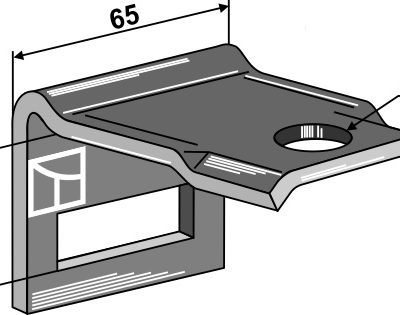 Clamp for tine 45x10