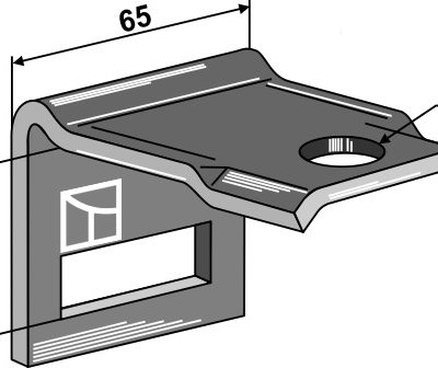 Clamp for  tine 45x12