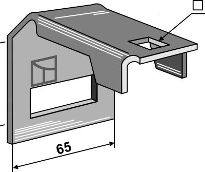 Clamp for tine 45x10