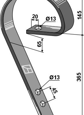 Brake tine 45x10