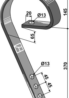 Brake tine 45x10