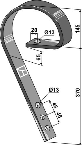 Brake tine 45x10