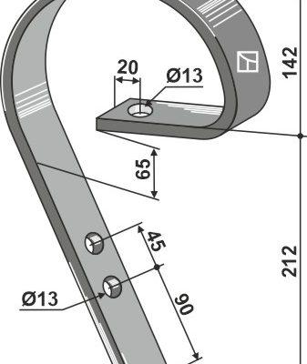 Brake tine 45x10