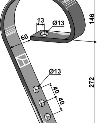 Brake tine 45x10