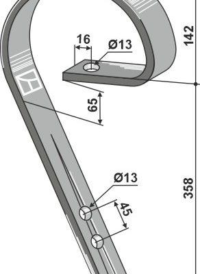 Brake tine 45x10