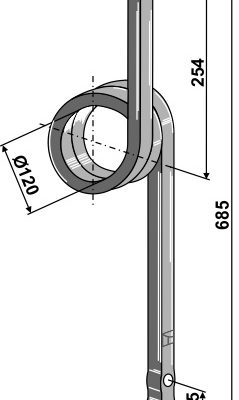 Track eradicator tine, left model