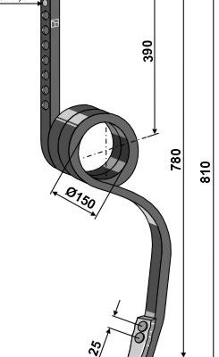 Track eradicator tine with share