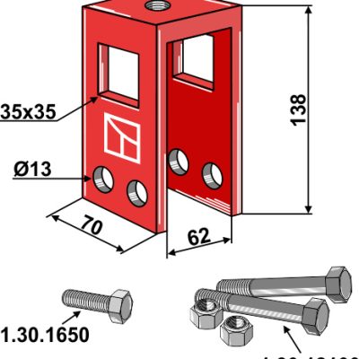 Holding device compl.