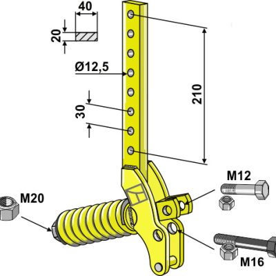 Clamp complete without tine