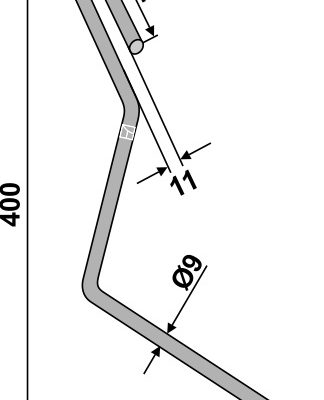 Following tine Ø9mm, right