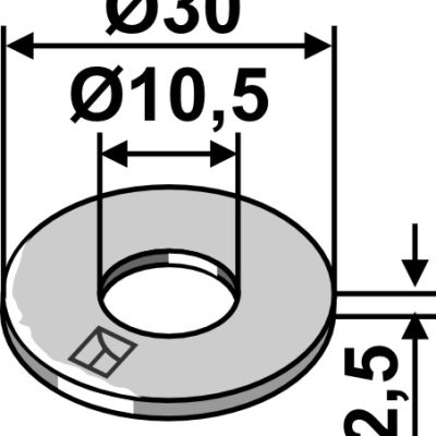 Washer Ø30x2,5xØ10,5
