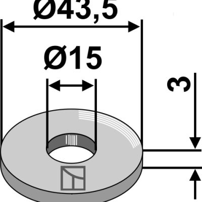 Washer Ø43,5x3xØ15
