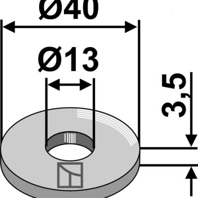 Washer Ø40x3,5xØ13