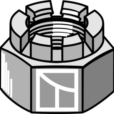 Hexagon castle nut M20