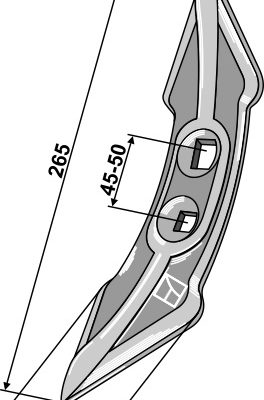 Cultivator share 265mm
