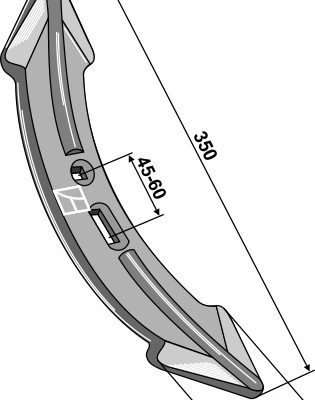 Cultivator share 350mm