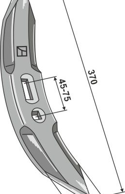 Cultivator share 370mm
