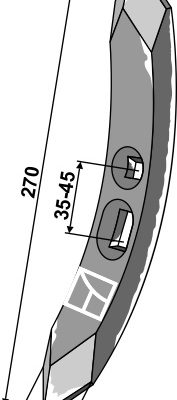Cultivator share 270mm