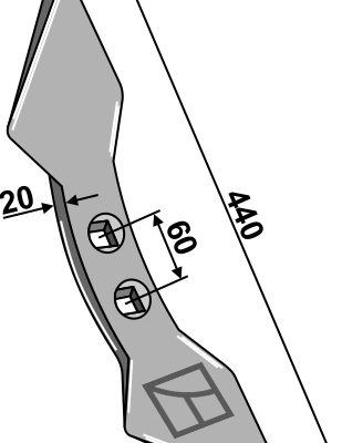 Double heart point 440mm