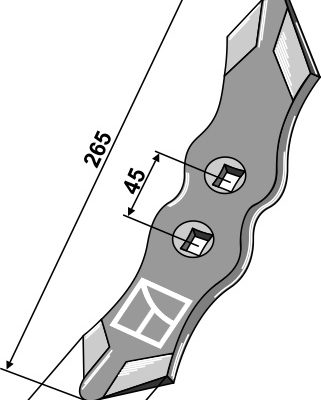 Reversible for viniculture 265mm