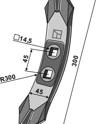 Cultivator share 300mm