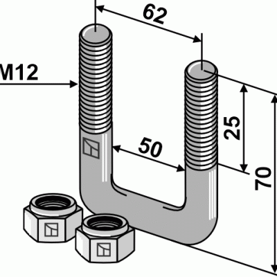 Stirrup bolt M12