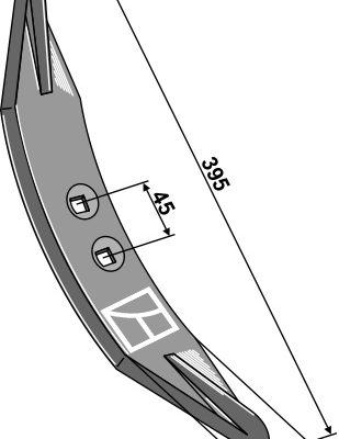 Cultivator share 395mm