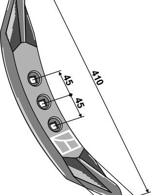 Cultivator share 410mm