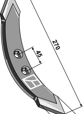 Cultivator share 270mm
