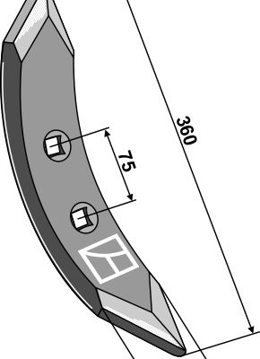 Cultivator share 360mm