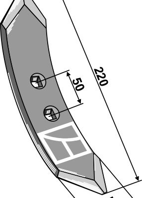 Cultivator share 220mm
