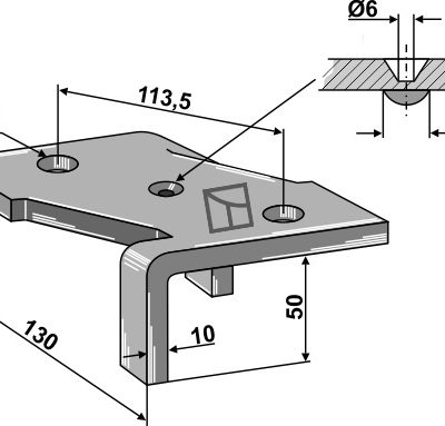 Clamp for 4 1/2 layer cultivator tine