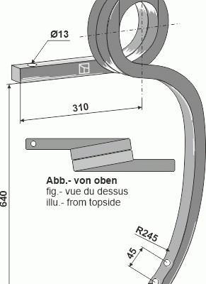 Double coil spring, left